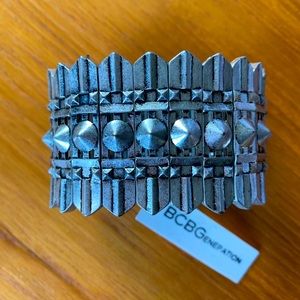 BCBGeneration silver studded bracelet, never worn with tags